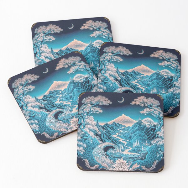 Item preview, Landscape  Chinese Japanese style Rinpa painting sticker designed and sold by PhiloSophyEye.