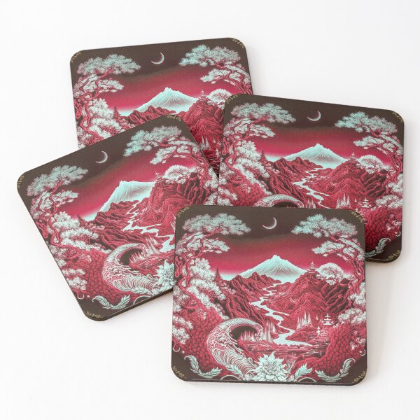Item preview, Landscape  Chinese Japanese style Rinpa painting sticker designed and sold by PhiloSophyEye.