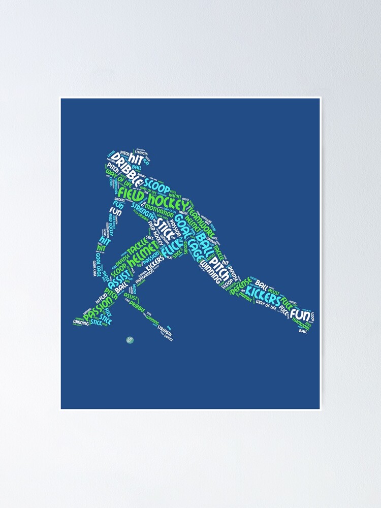 Field Hockey Poster Picture Painting Print Girl Field Hockey Player Gift For Sister Woman Field Hockey Interior Wall Decor Female Player