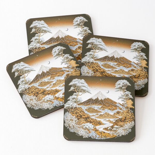 Item preview, Landscape  Chinese Japanese style Rinpa painting sticker designed and sold by PhiloSophyEye.