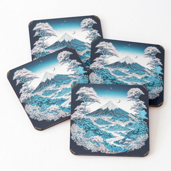 Item preview, Landscape  Chinese Japanese style Rinpa painting sticker designed and sold by PhiloSophyEye.