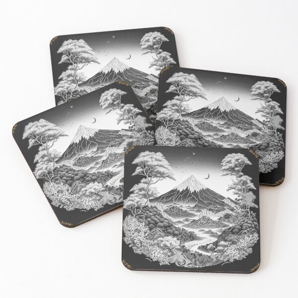 Item preview, Landscape  Chinese Japanese style Rinpa painting sticker designed and sold by PhiloSophyEye.