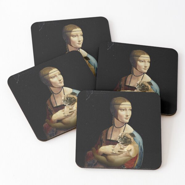 Item preview, LADY WITH A PUG - A supercute view on famous Da Vinci's Portrait designed and sold by LT Graphic Art.