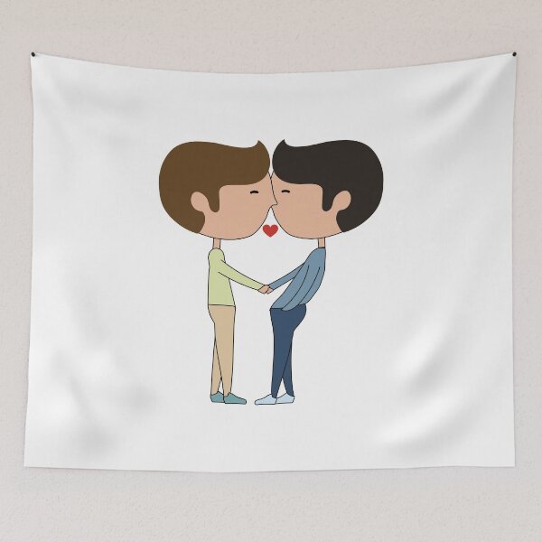 Item preview, Cute gay couple - illustration. designed and sold by rawlex.