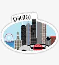Chicago Skyline Illustration Sticker