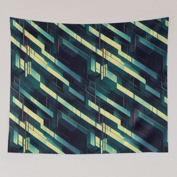 Item preview, Cyberpunk inspired futuristic decor pattern designed and sold by Dise37.