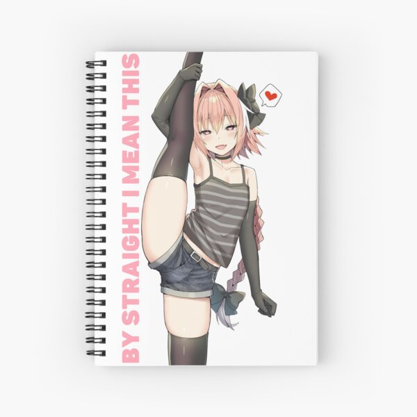 Astolfo Leg Stretch Straight Boi Femboy Trap Sissy Spiral Notebook