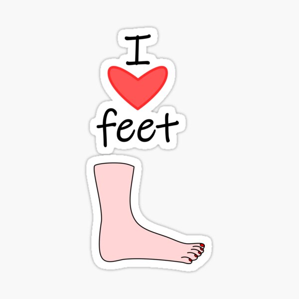 Item preview, I Love Feet, I Heart Feet Funny Foot Lover Design designed and sold by WhoopdeDoodles.