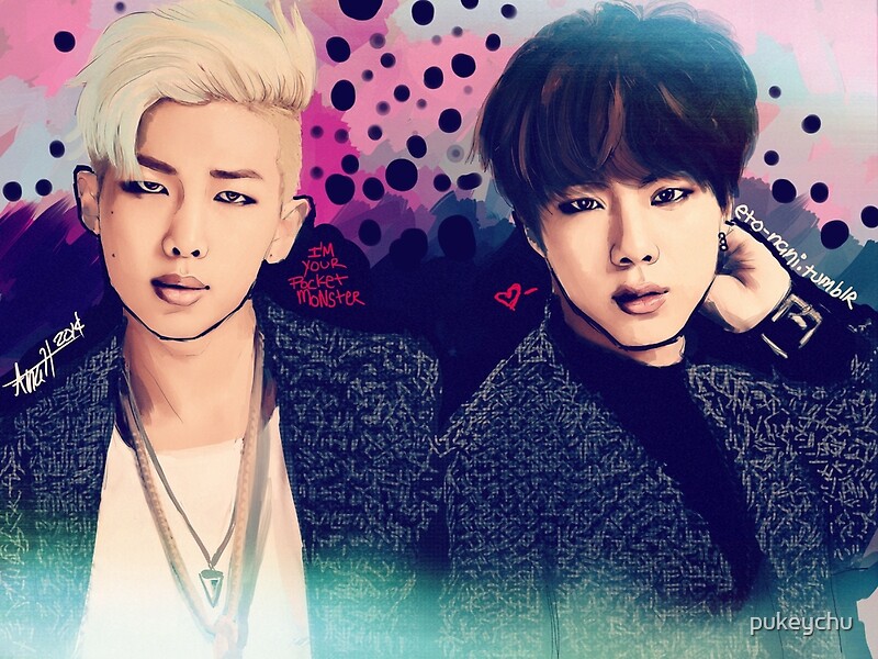 "Jin and Namjoon" Art Prints by pukeychu Redbubble