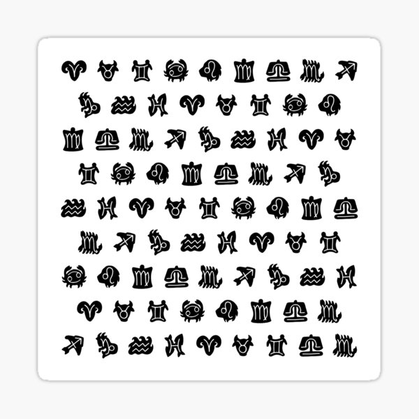 Zodiac astrology symbol pattern Sticker