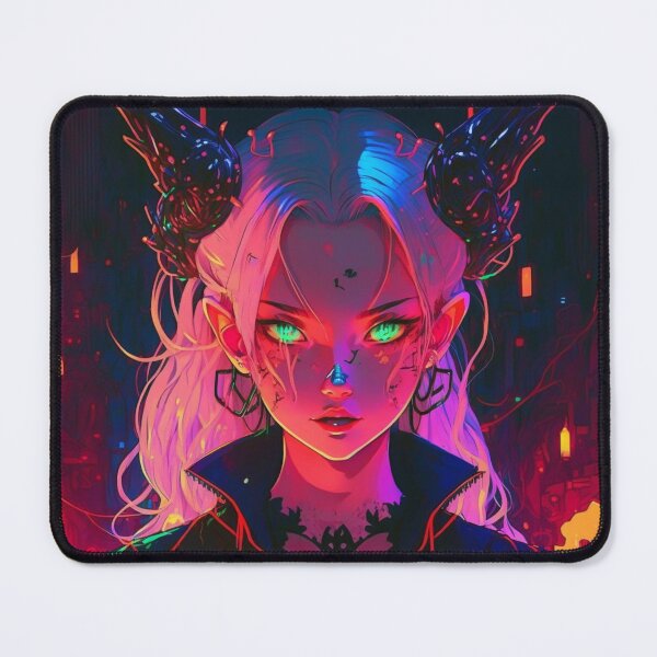 Item preview, Anime Dark Girl Futuristic Neon Colors - Trending designed and sold by Dualism619.