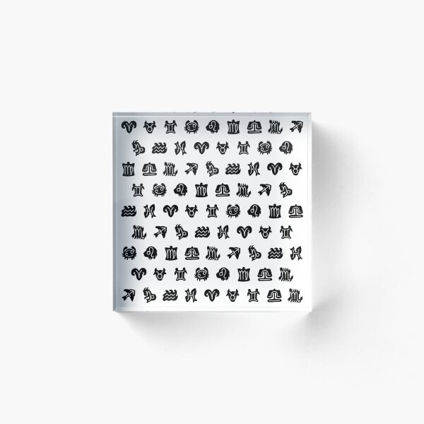 Zodiac astrology symbol pattern Bloc acrylique