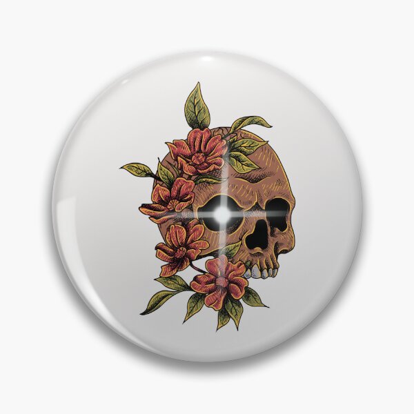 Item preview, Skull in flowers designed and sold by Simo0455.