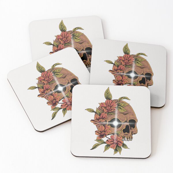 Item preview, Skull in flowers designed and sold by Simo0455.