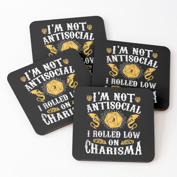 Item preview, I'm Not Antisocial I Rolled Low On Charisma designed and sold by Glitche-Shop.