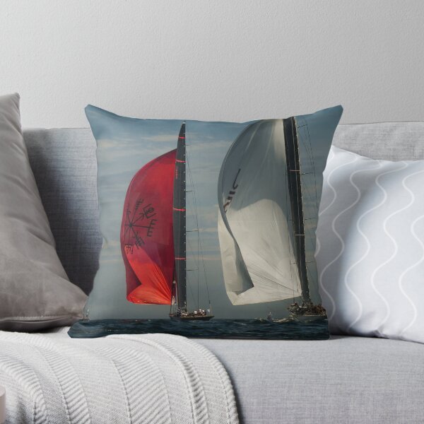 Sailing - J Class Boats Throw Pillow