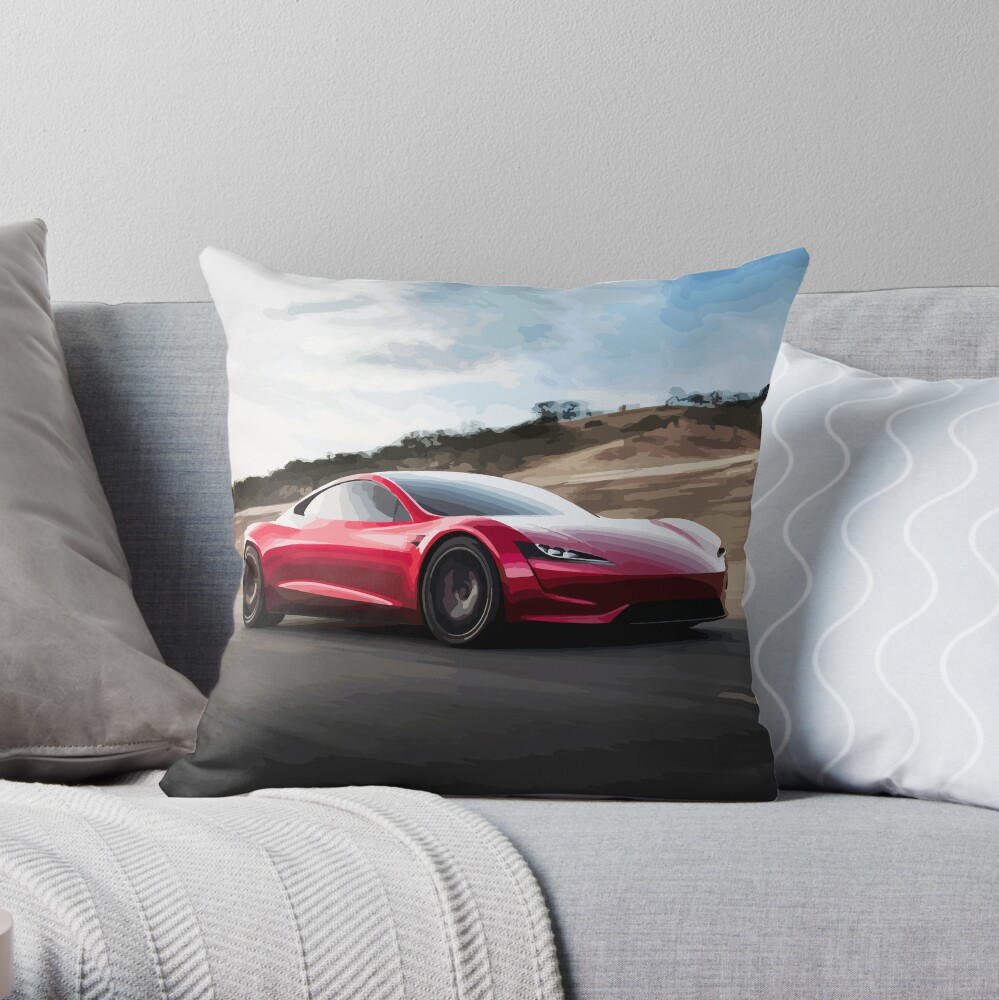 Tesla Roadster 2.0 Illustration Drawing Painting Poster for Sale by  nikthedik