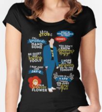 BTS Jin Zitate Tailliertes Rundhals-Shirt