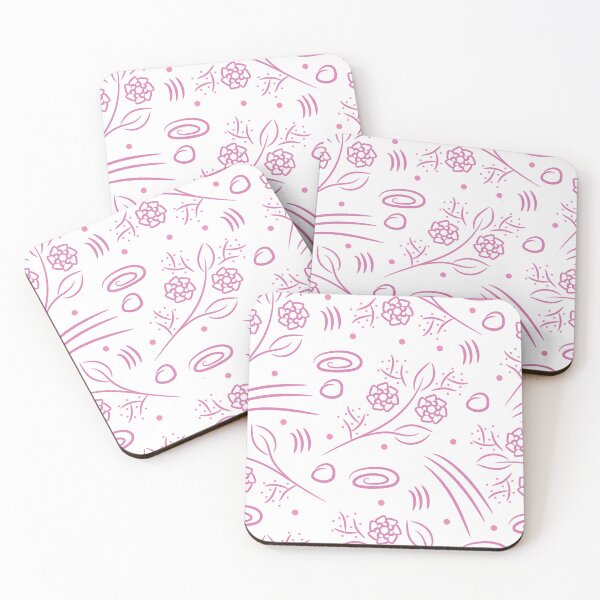 Item preview, abstract pink flowers pattern designed and sold by SunGraphicArt.
