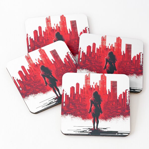 Item preview, Noir in Red: The Tech Chic Heroine designed and sold by SenseOfAwe.