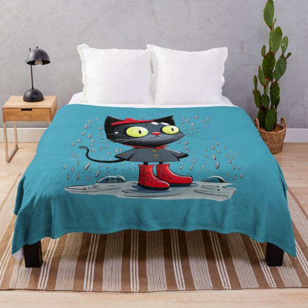 Item preview, Black Cat Walking in the Rain designed and sold by KOTOdesign.