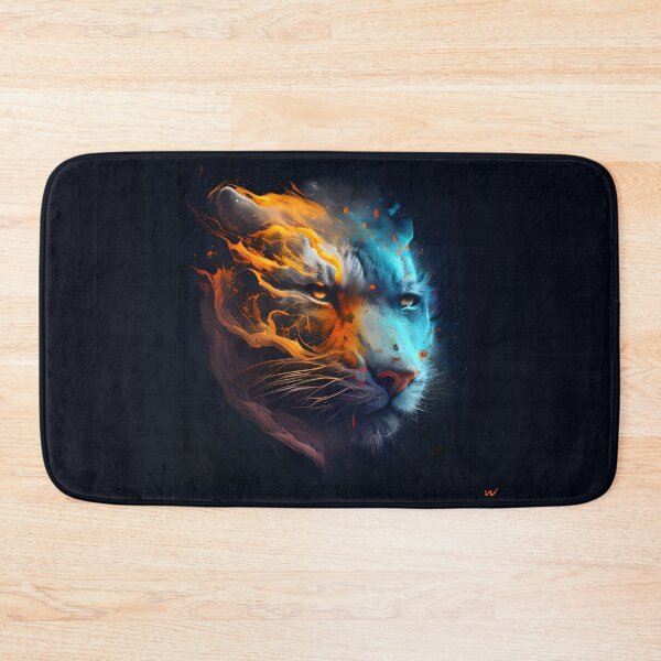 Item preview, Dream-like portrait of a tiger's head designed and sold by wonderblue.