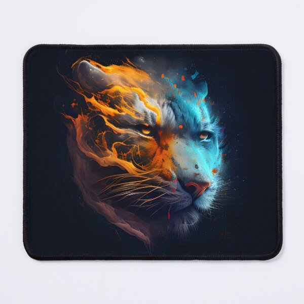 Item preview, Dream-like portrait of a tiger's head designed and sold by wonderblue.