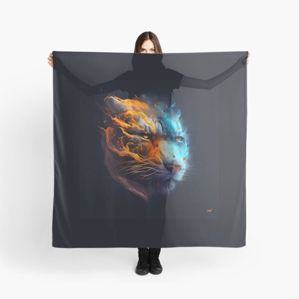 Item preview, Dream-like portrait of a tiger's head designed and sold by wonderblue.