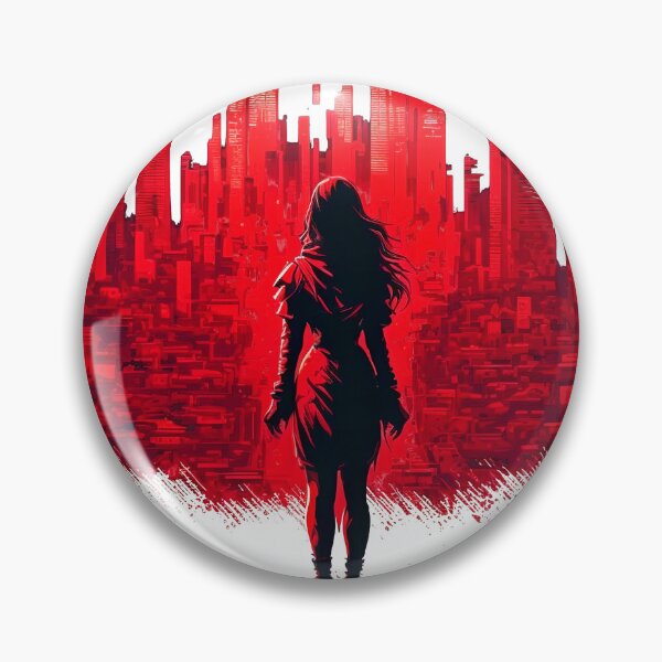 Item preview, Noir in Red: The Tech Chic Heroine designed and sold by SenseOfAwe.