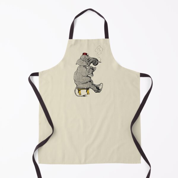 Item preview, smoking elephant cartoon (cream) designed and sold by Madame Memento.