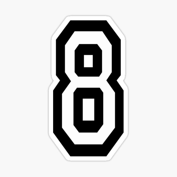 Number 8 Number Eight Number Soccer Sport Stickers for Sale
