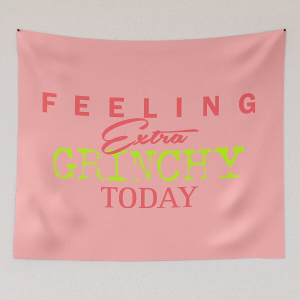Item preview, Feeling Extra Grinchy Today - Typographic Style red 1 designed and sold by Dude 4U.