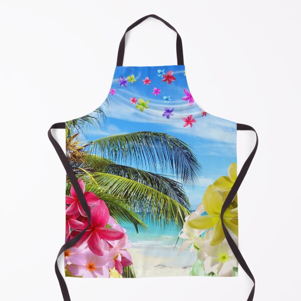 Item preview, Tropical Beach and Exotic Plumeria Flowers designed and sold by BluedarkArt.