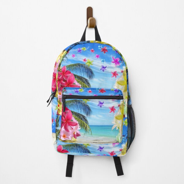 Item preview, Tropical Beach and Exotic Plumeria Flowers designed and sold by BluedarkArt.