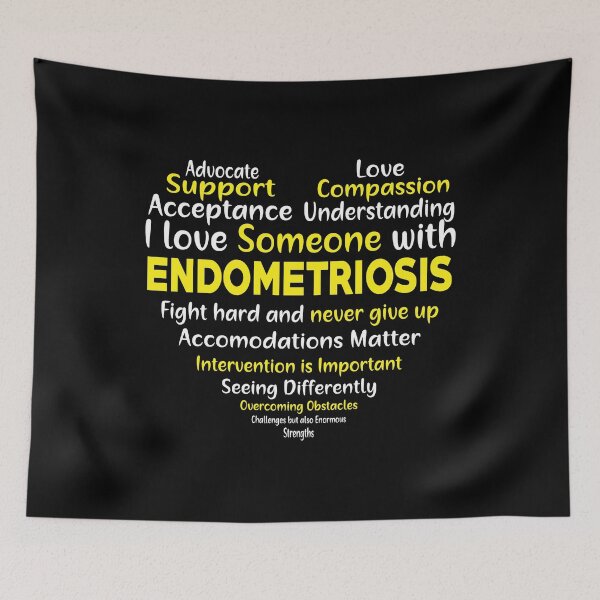 Item preview, Endometriosis Awareness Support Heart designed and sold by Adolfo114.