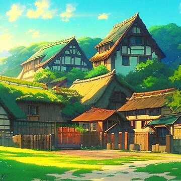 Anime visual of a cozy steampunk village in a magical | Stable Diffusion