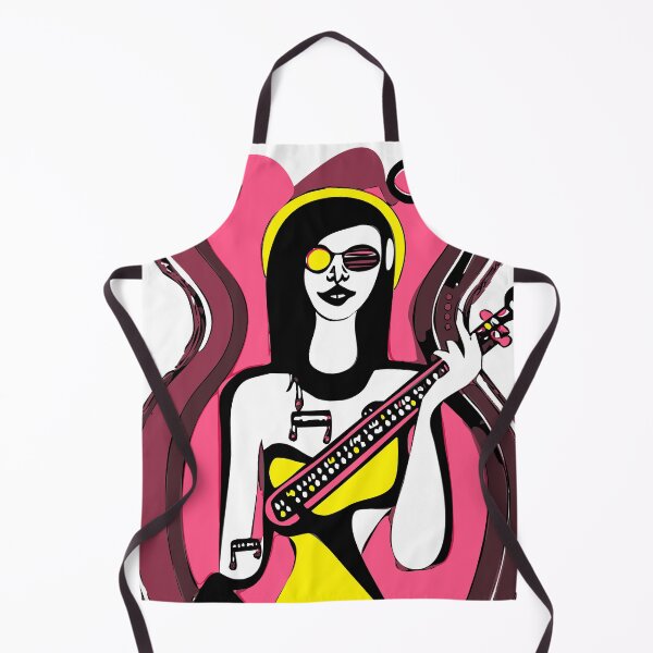 Item preview, "The Yellow-Dressed Electronic Piano Player with Round Glasses" designed and sold by FunnyShopGirl.