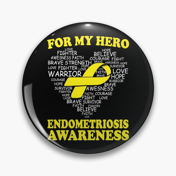Item preview, For My Hero Endometriosis Awareness Ribbon Heart designed and sold by Adolfo114.