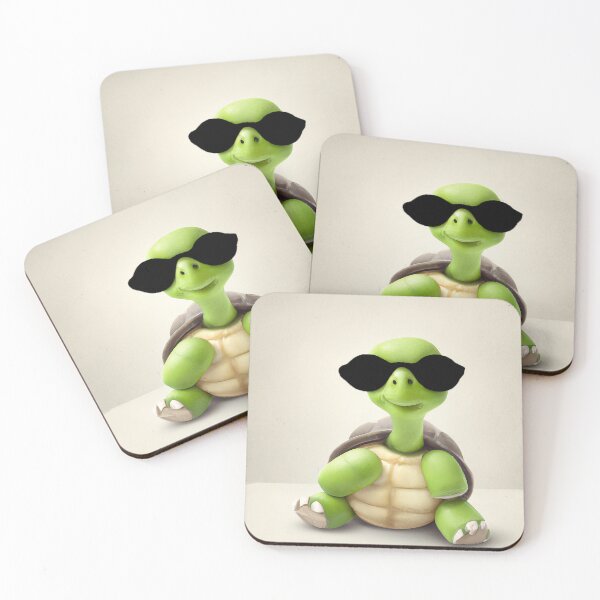 Item preview, super nice turtle with sunglasses designed and sold by Ladidia.