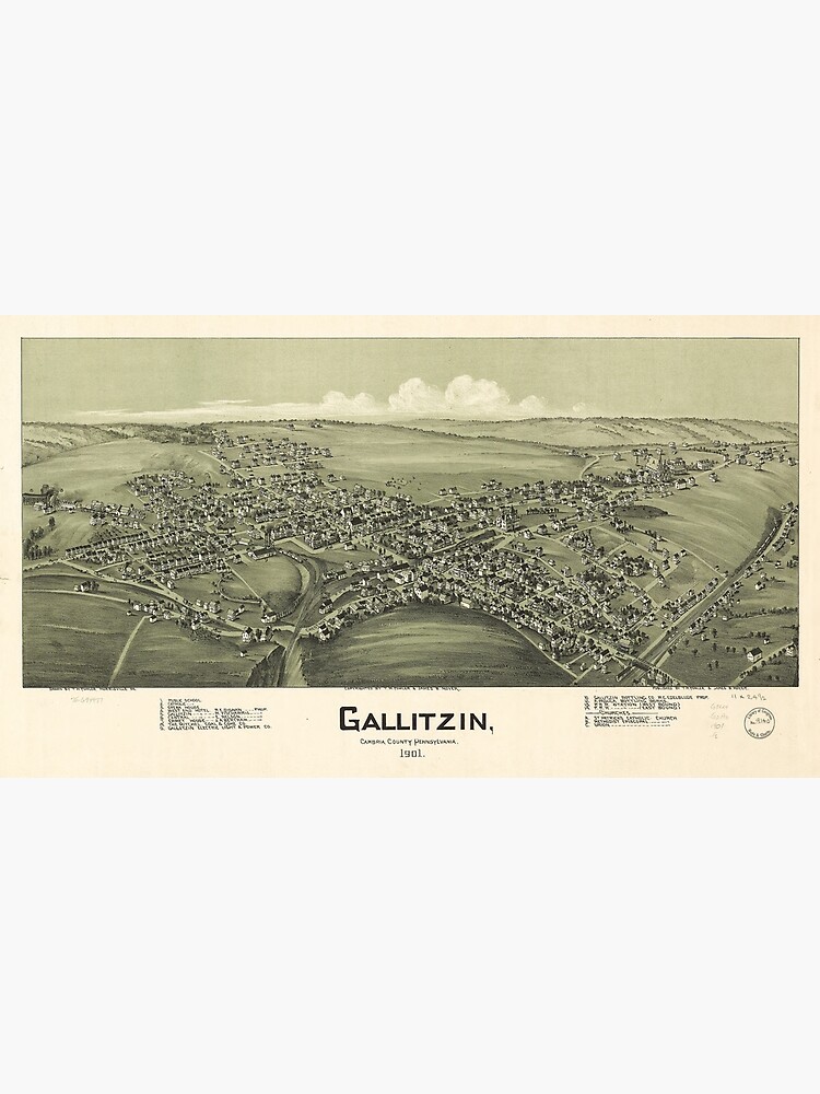 "Aerial View of Gallitzin, Pennsylvania (1901)" Photographic Print by
