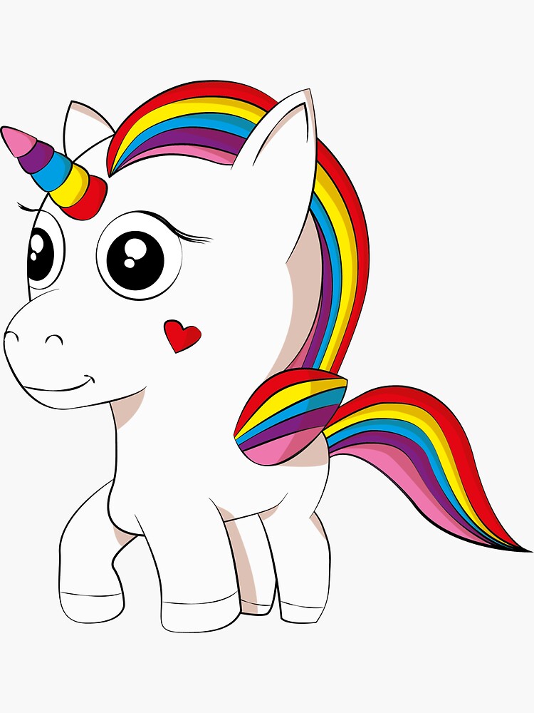 Pegatina Unicornio Sin Fondo De Sickpig Redbubble