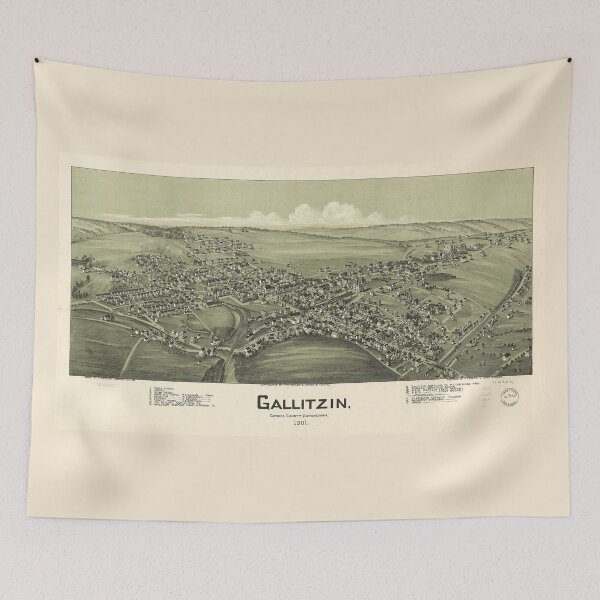 Item preview, Aerial View of Gallitzin, Pennsylvania (1901) designed and sold by allhistory.