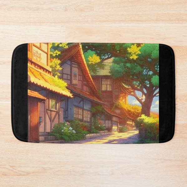 Item preview, peaceful village anime aesthetic scenery designed and sold by hedoniism-shop.
