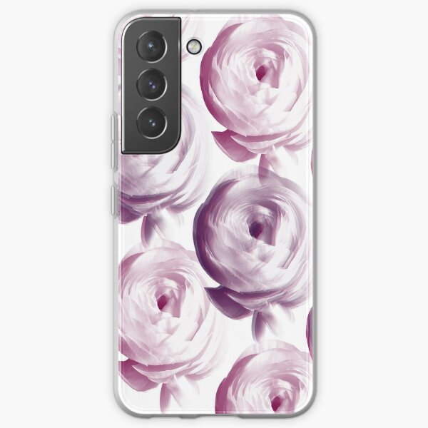 Pink and Purple Floral Print Samsung Galaxy Soft Case