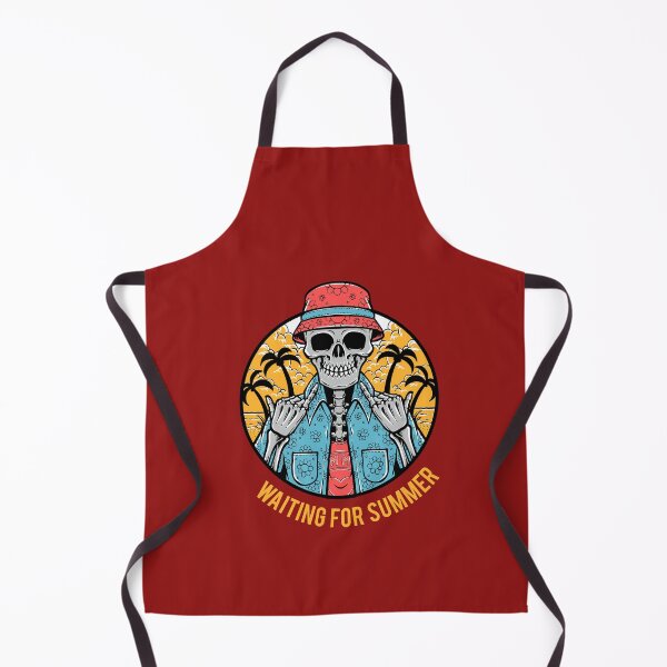 Item preview, WAITING FOR SUMMER, skeleton, summer time designed and sold by Purrrfect Boss.