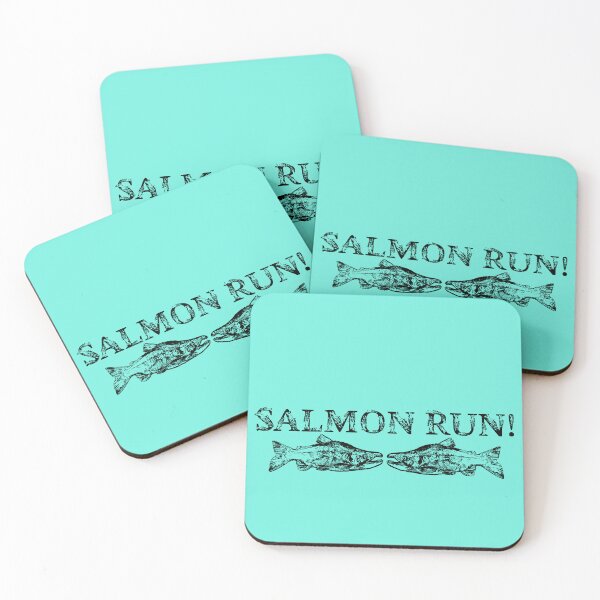 Item preview, SALMON RUN in Black and White designed and sold by JDFehlauer.