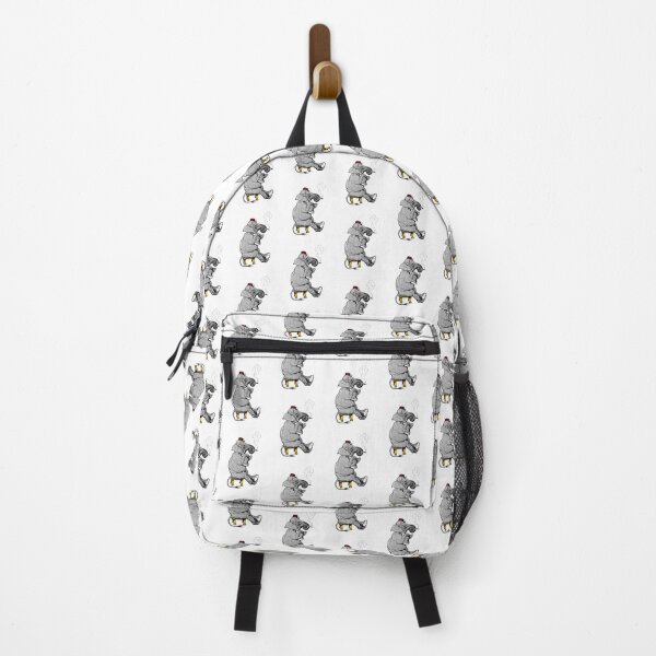 Item preview, smoking elephant cartoon (white) designed and sold by Madame Memento.