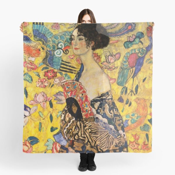 Aperçu de l'œuvre  "Dame avec éventail" de Gustav Klimt créée et vendue par Alexandra Dahl.