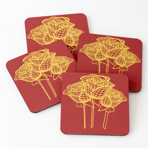 Item preview, Artistic Yellow Roses Geometric Line Drawing designed and sold by taiche.