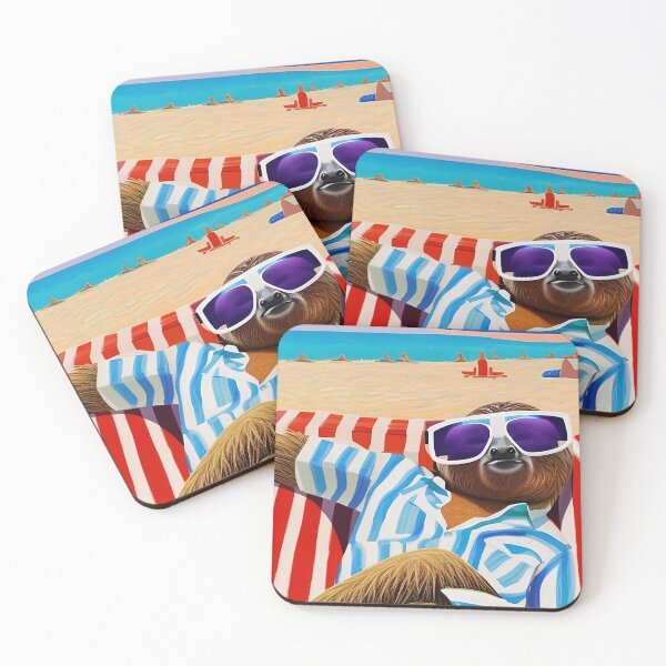 Item preview, Sloth Chilling Out At The Beach designed and sold by jomfix.